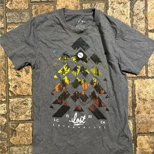 Lost Gray Short Sleeve Tee Classic Crew Neck